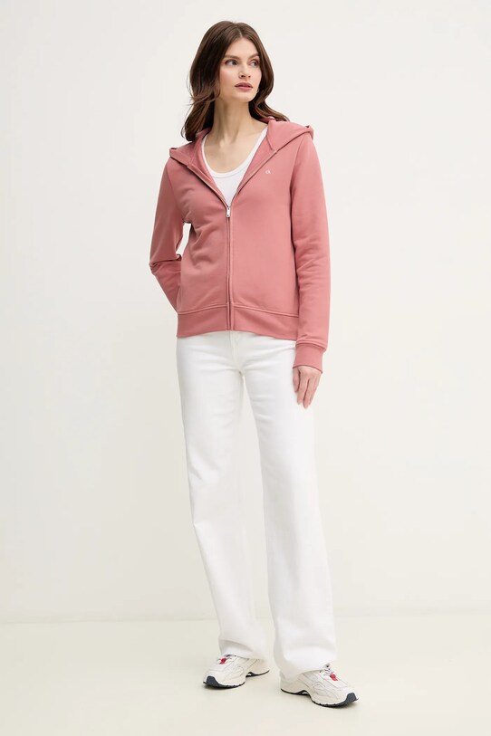 Calvin Klein hanorac de bumbac K20K208426 portocaliu SS25