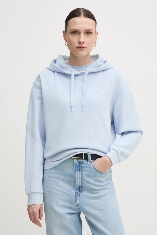 Tommy Hilfiger hanorac de bumbac uni albastru WW0WW45979