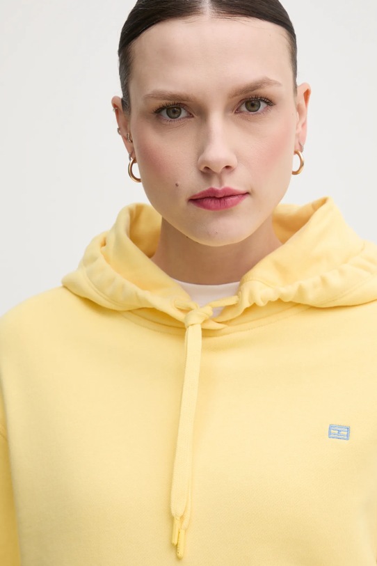 Pamučna dukserica Tommy Hilfiger zlatna WW0WW45979