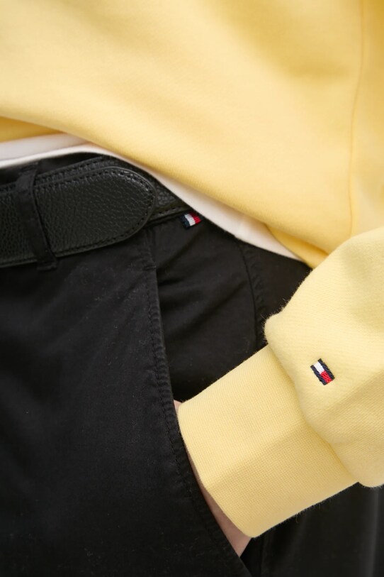 Pamučna dukserica Tommy Hilfiger WW0WW45979 zlatna