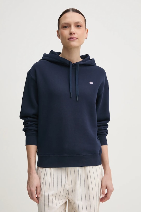 Tommy Hilfiger hanorac de bumbac uni bleumarin WW0WW45979