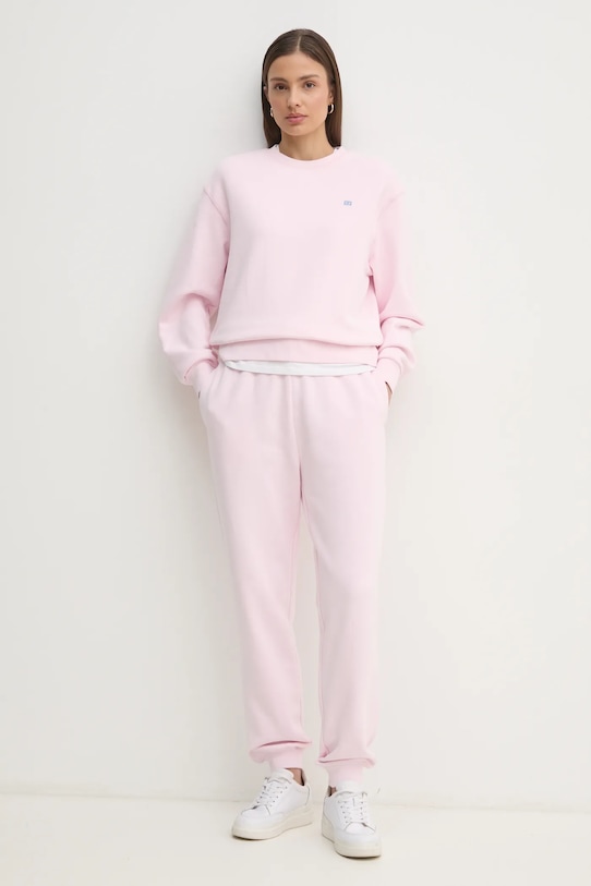 Bavlněná mikina Tommy Hilfiger WW0WW45980 růžová SS25