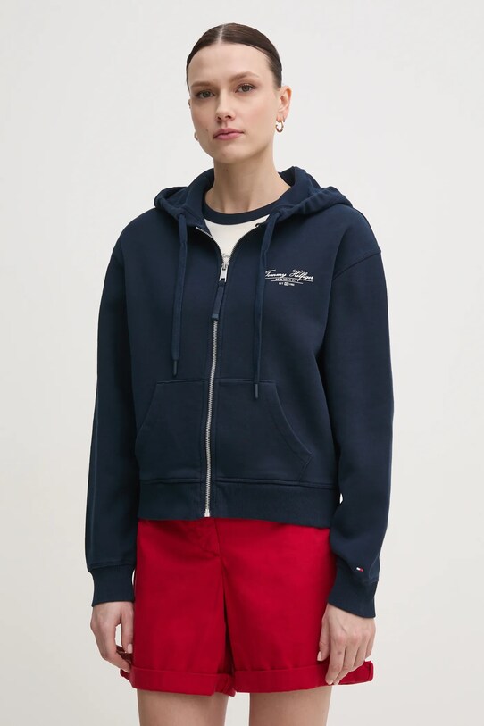 Tommy Hilfiger bluza bawełniana bawełna granatowy WW0WW44632