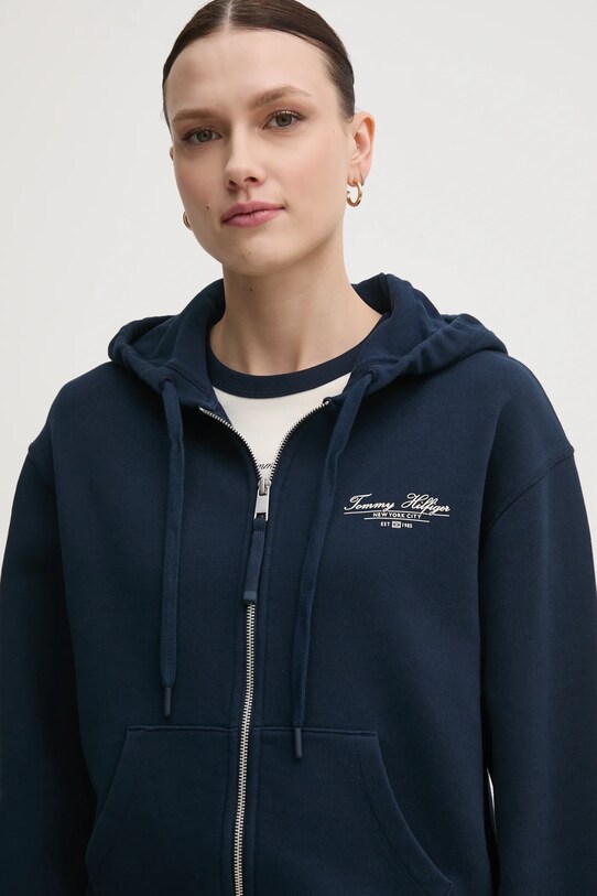 Tommy Hilfiger felpa in cotone WW0WW44632 blu navy