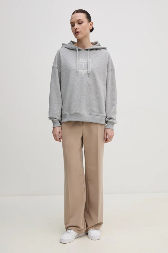 Mikina Tommy Hilfiger WW0WW45523 šedá SS25