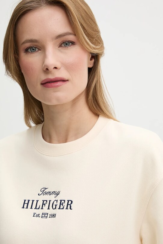 Дрехи Памучен суичър Tommy Hilfiger WW0WW44631 бежов