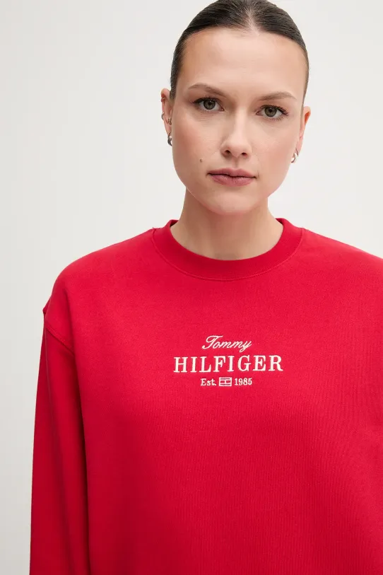 Odzież Tommy Hilfiger bluza bawełniana WW0WW44631 czerwony