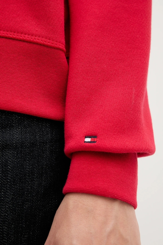 Tommy Hilfiger felpa in cotone WW0WW44631 rosso