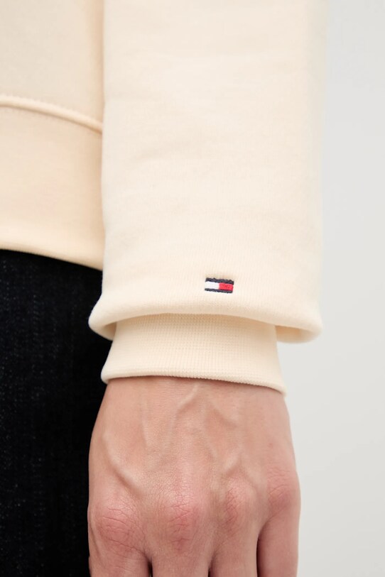 Памучен суичър Tommy Hilfiger WW0WW45528 бежов