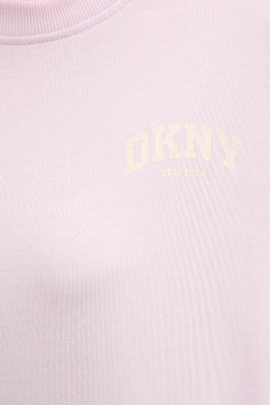 Бавовняний лонгслів Dkny DP5T1226 рожевий