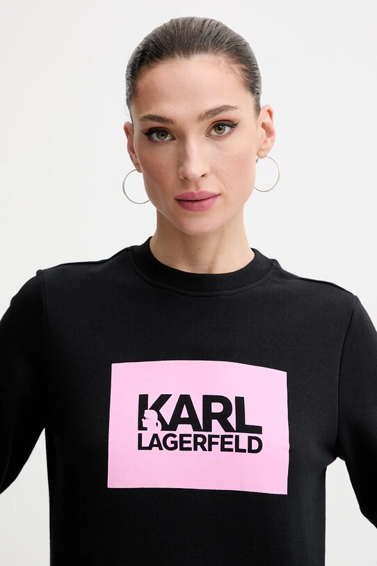 Karl Lagerfeld hanorac de bumbac negru ASW20006