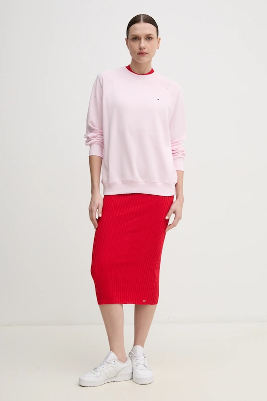 Dukserica Tommy Hilfiger UW0UW05771 roza SS25