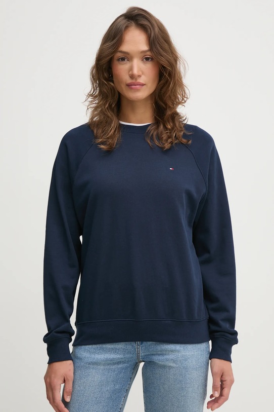 Mikina Tommy Hilfiger bez kapucne tmavomodrá UW0UW05771