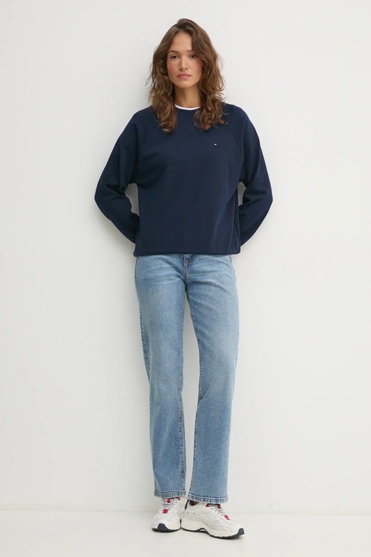 Mikina Tommy Hilfiger UW0UW05771 tmavomodrá SS25