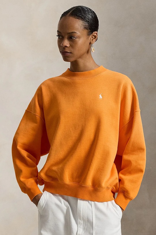 Mikina Polo Ralph Lauren bez kapucne oranžová 211965111