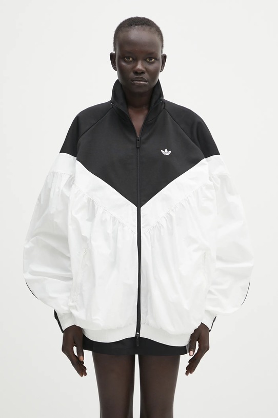 Mikina adidas Originals Tracktop vzorovaný biela JZ6777