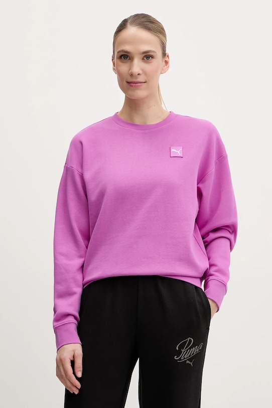 Puma bluza bawełniana bawełna fioletowy 685017