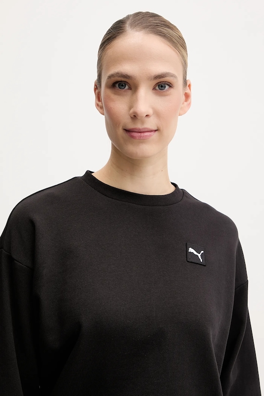 Puma hanorac de bumbac negru 685017