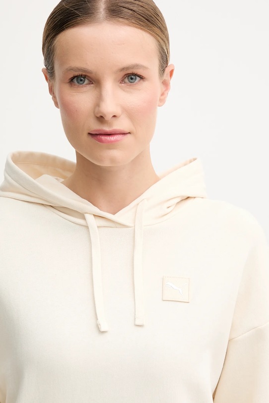 Памучен суичър Puma бежов 685018