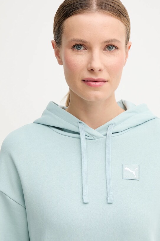 Puma bluza bawełniana turkusowy 685018
