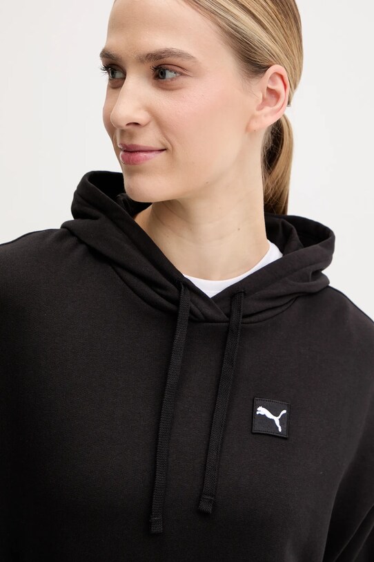 Βαμβακερή μπλούζα Puma μαύρο 685018