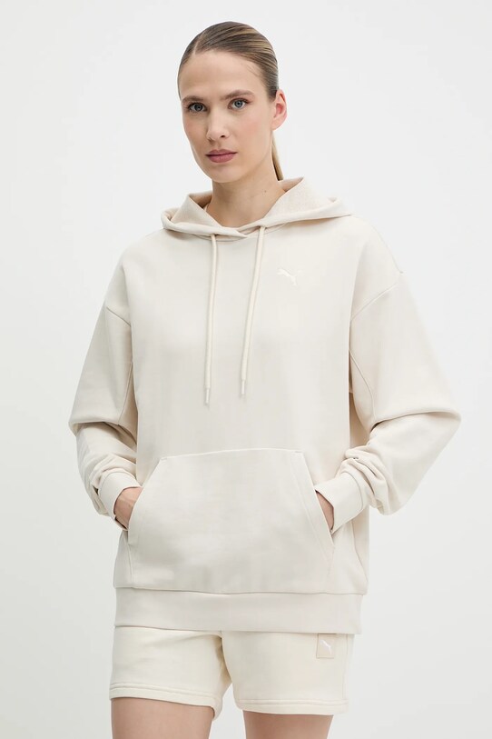 Puma bluza bawełniana bawełna beżowy 685057