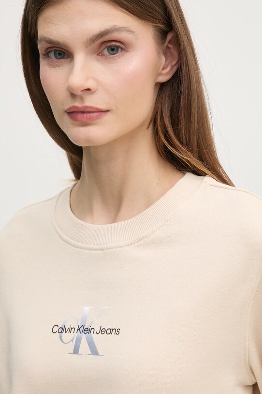 Calvin Klein Jeans bluza bawełniana beżowy J20J225360