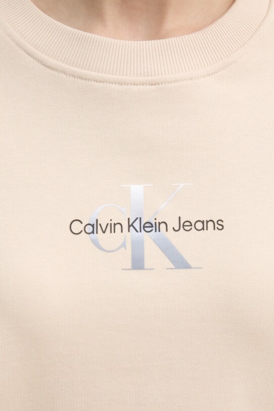 Calvin Klein Jeans bluza bawełniana J20J225360 beżowy