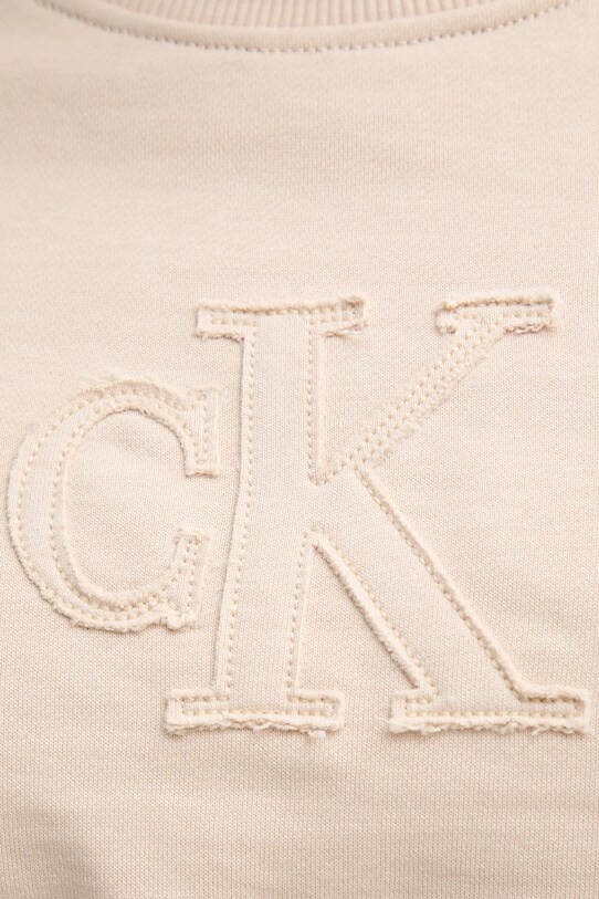 Calvin Klein Jeans felpa in cotone J20J225363 beige