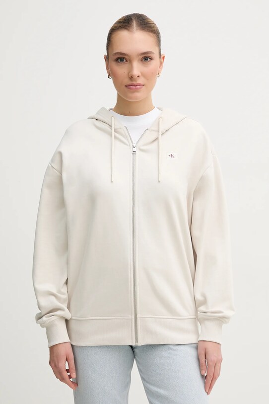 Calvin Klein Jeans felpa in cotone con beige J20J225367