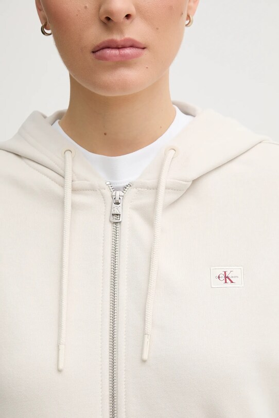 Calvin Klein Jeans felpa in cotone J20J225367 beige