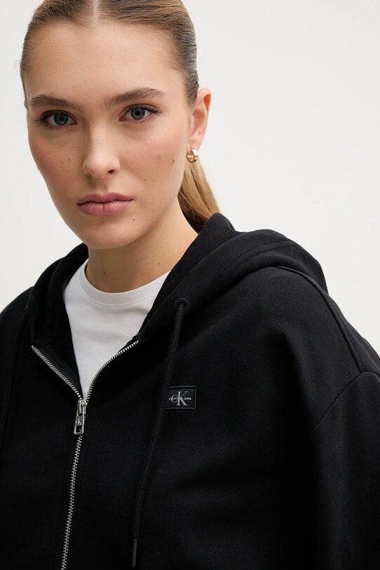 Calvin Klein Jeans felpa in cotone nero J20J225367