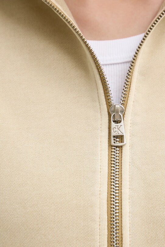 Pamučna dukserica Calvin Klein Jeans bež J20J225523