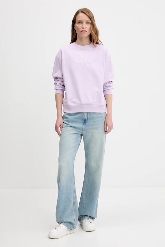 Calvin Klein Jeans felpa LV047B234G violetto AW25