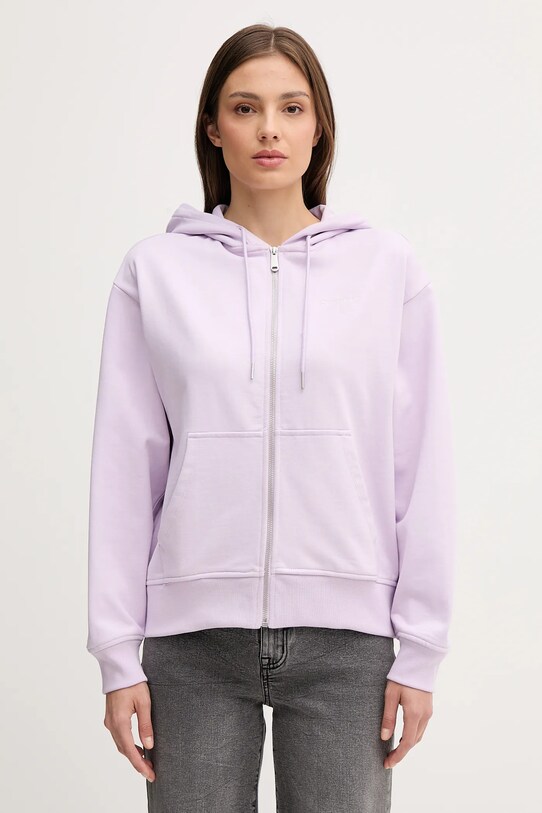 Кофта Calvin Klein Jeans с капюшоном фиолетовой LV047B270G