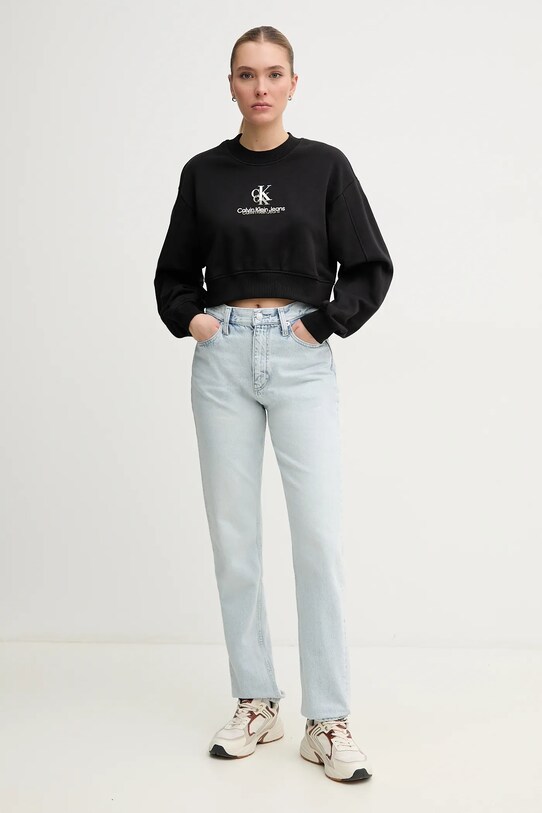 Бавовняна кофта Calvin Klein Jeans J20J225544 чорний SS25