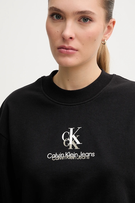 Calvin Klein Jeans felpa in cotone nero J20J225544