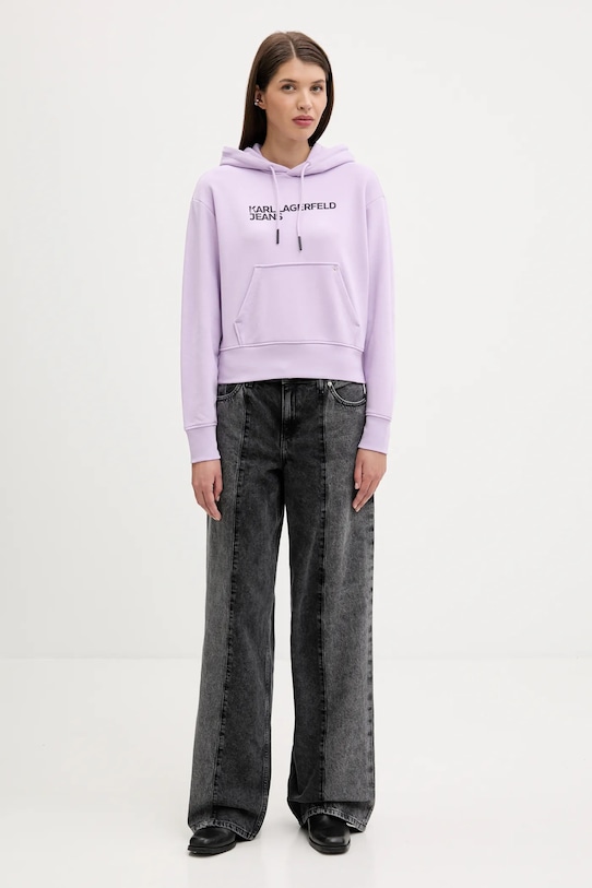 Mikina Karl Lagerfeld Jeans A2W20053 fialová AW25