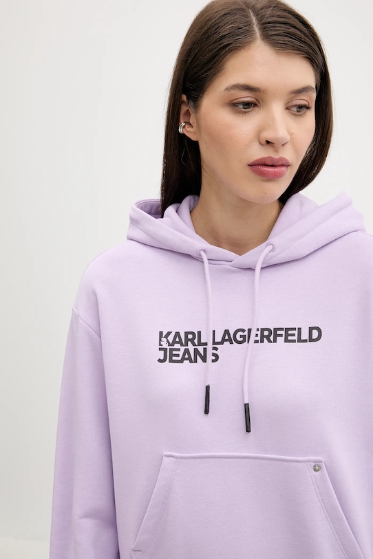 Mikina Karl Lagerfeld Jeans fialová A2W20053