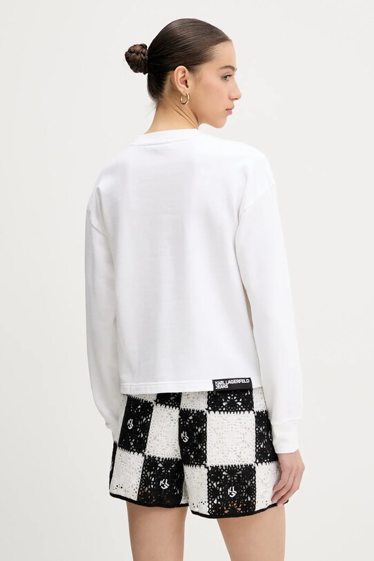 Odzież Karl Lagerfeld Jeans bluza bawełniana A2W20018 biały