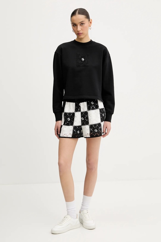 Хлопковая кофта Karl Lagerfeld Jeans A2W20018 чёрный SS25