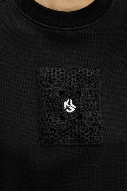 Хлопковая кофта Karl Lagerfeld Jeans A2W20018 чёрный