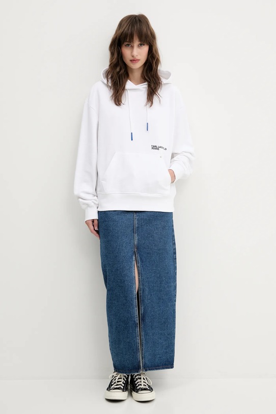 Bavlněná mikina Karl Lagerfeld Jeans A2W20019 bílá SS25