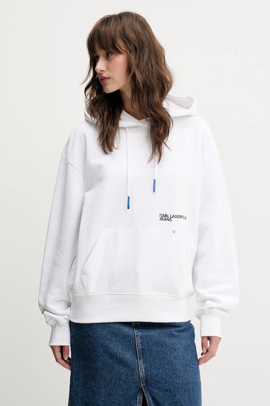 Oblečení Bavlněná mikina Karl Lagerfeld Jeans A2W20019 bílá