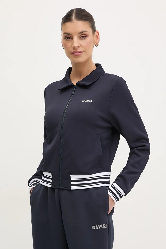 Guess bluza AMARYLLIS z elastanem granatowy V5GQ03.KCYF2