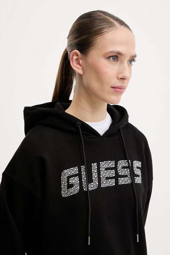 Ruházat Guess pamut melegítőfelső PRIMULA V5GQ09.KCRP0 fekete