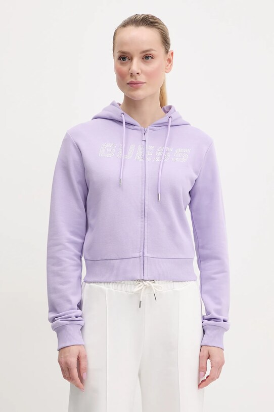 Хлопковая кофта Guess PRIMULA хлопок фиолетовой V5GQ10.KCRP0