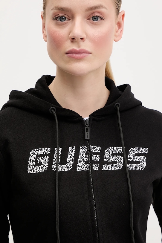 Guess hanorac de bumbac PRIMULA negru V5GQ10.KCRP0