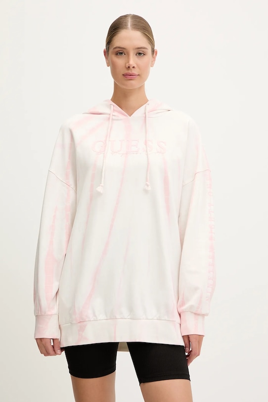 Guess bluză print roz V5GQ16.KCRQ0