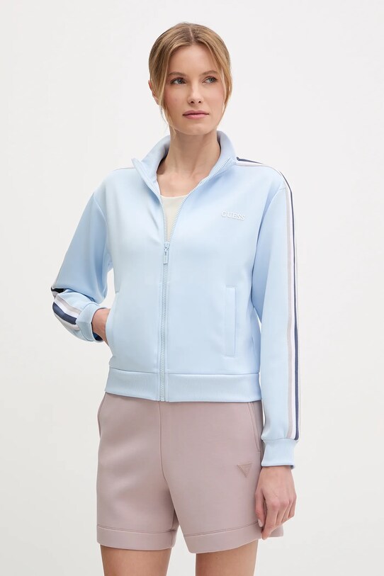Guess bluza YARROW aplikacja niebieski V5GQ18.KCRU2